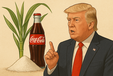 Coca-Cola, azúcar de caña, jarabe de maíz, Trump, MAHA, industria alimentaria, salud pública, alimentos procesados, reforma nutricional, política empresarial