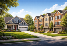 vivienda unifamiliar, townhouse, mercado inmobiliario, HOA, compra de vivienda, Estados Unidos, financiamiento, mantenimiento residencial, costos inmobiliarios, regulación urbana